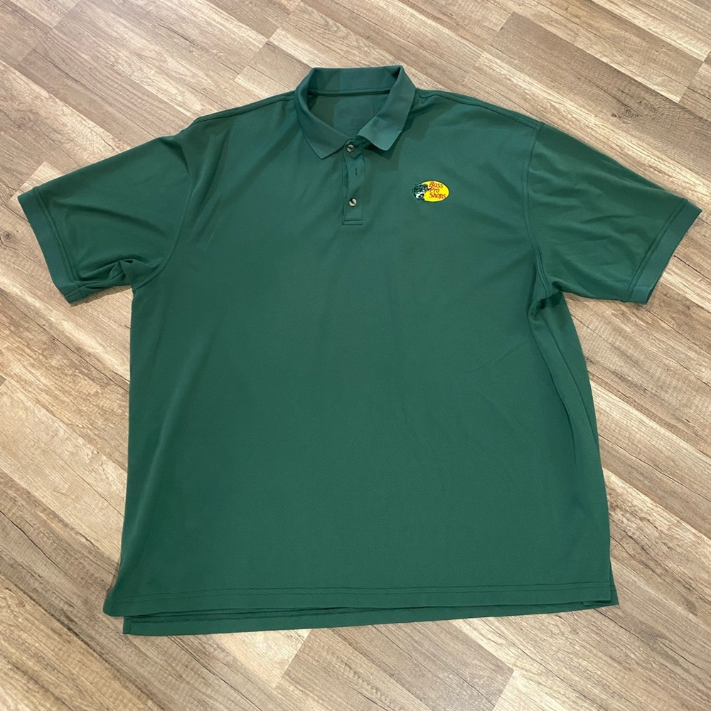 Green Bass Pro Shops Collar Shirt 2XL